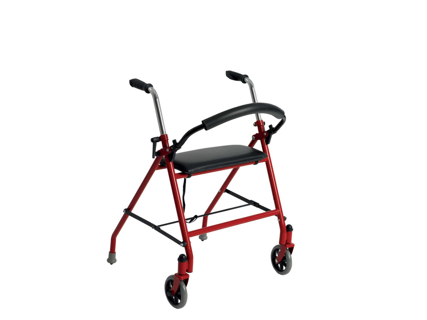 Two Wheeled Walker with Seat - Red