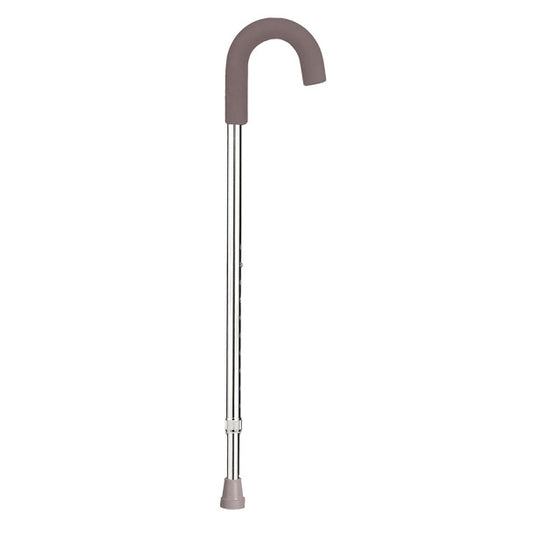 Round-Handle Canes with Foam Grip - Silver
