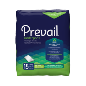 PREVAIL FLUFF UNDERPAD 23″X36″ PRINTED BAG OF 15 EACH GREEN 15/BAG