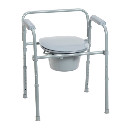 Folding Commode with Deep Seat