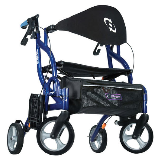 Airgo® Fusion" Side-Folding Rollator/Transport Chair  Blue