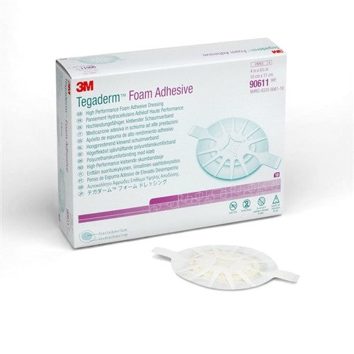 Tegaderm Foam Adhesive Dressing 10cm x 11cm Oval 10/Box